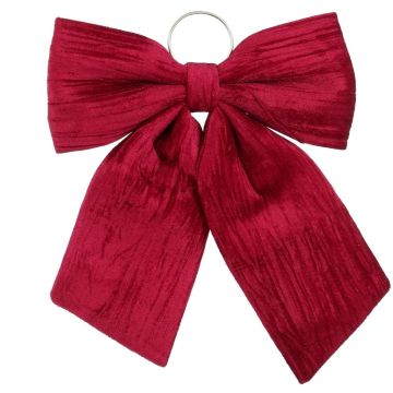Mica Decorations kunststof kerst ornament strik 3cm bordeaux