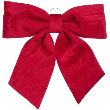 Mica Decorations kunststof kerst ornament strik 3.5cm bordeaux