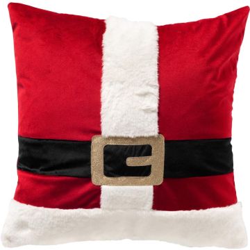 Textino kussen santa's belly 45x45cm chinese red