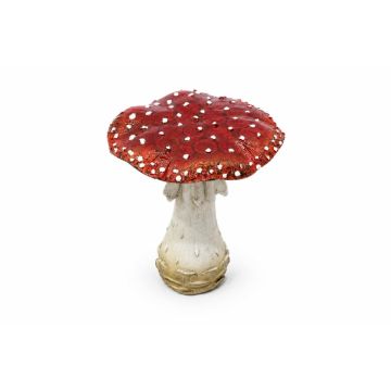 Ornament kunststof paddenstoel mushi 18x21cm rood