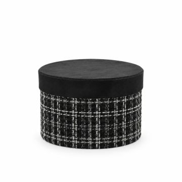 Decoris giftbox karton fsc recycled - zwart/wit l