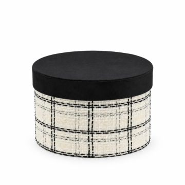 Decoris giftbox karton fsc recycled - wit/zwart m