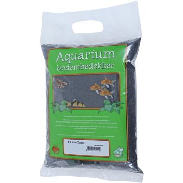 Aquarium grind Edelsplit zwart 1-2, zak a 8 kg