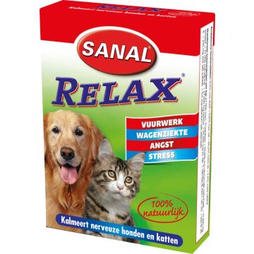 Sanal relax hond en kat 15 tabletten